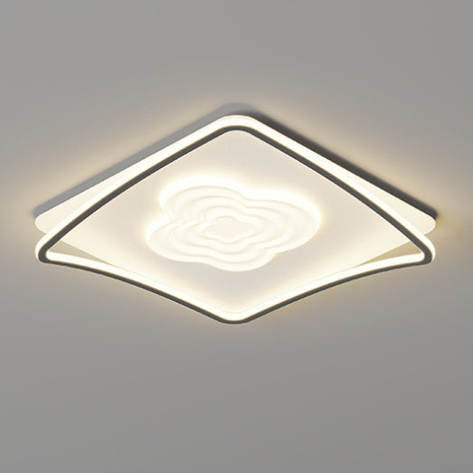 Plafonnier LED en forme irrégulière minimaliste moderne en fer, acrylique et aluminium pour chambre 