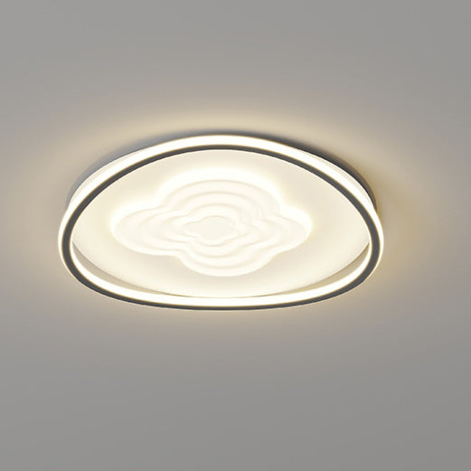 Plafonnier LED en forme irrégulière minimaliste moderne en fer, acrylique et aluminium pour chambre 