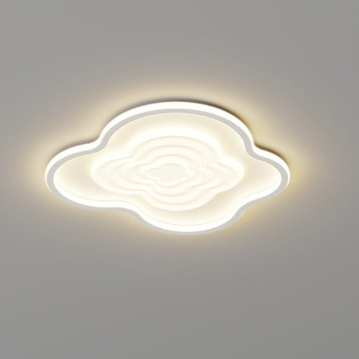 Plafonnier LED en forme irrégulière minimaliste moderne en fer, acrylique et aluminium pour chambre 
