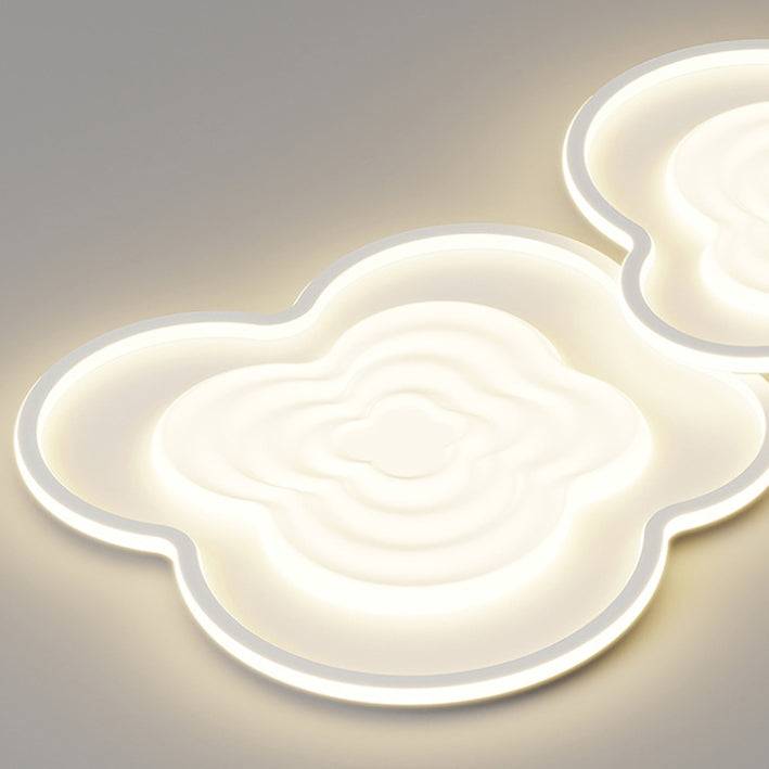 Plafonnier LED en forme irrégulière minimaliste moderne en fer, acrylique et aluminium pour chambre 