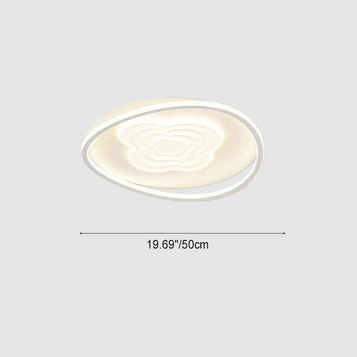 Plafonnier LED en forme irrégulière minimaliste moderne en fer, acrylique et aluminium pour chambre 