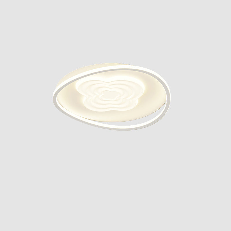 Plafonnier LED en forme irrégulière minimaliste moderne en fer, acrylique et aluminium pour chambre 