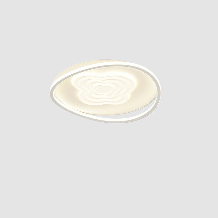 Plafonnier LED en forme irrégulière minimaliste moderne en fer, acrylique et aluminium pour chambre 
