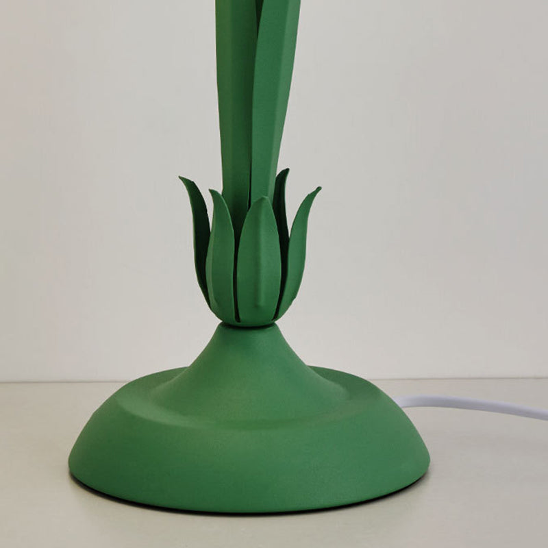 Contemporary Creative Flower Iron Acrylic 1-Light Table Lamp For Bedroom