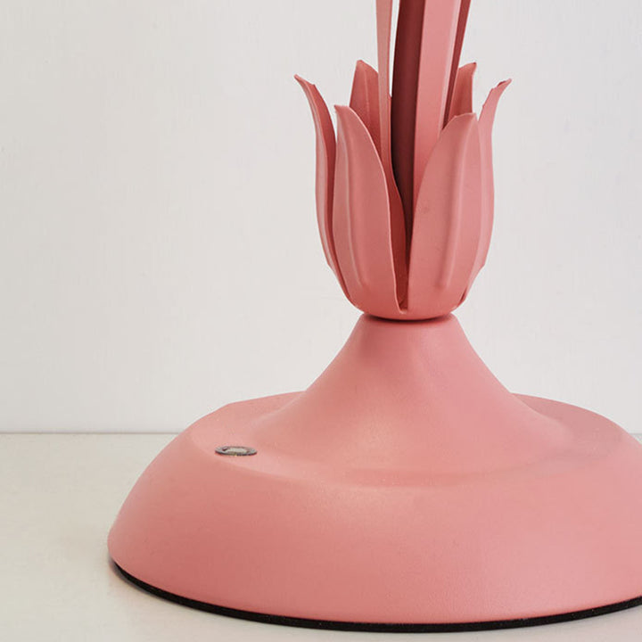 Contemporary Creative Flower Iron Acrylic 1-Light Table Lamp For Bedroom