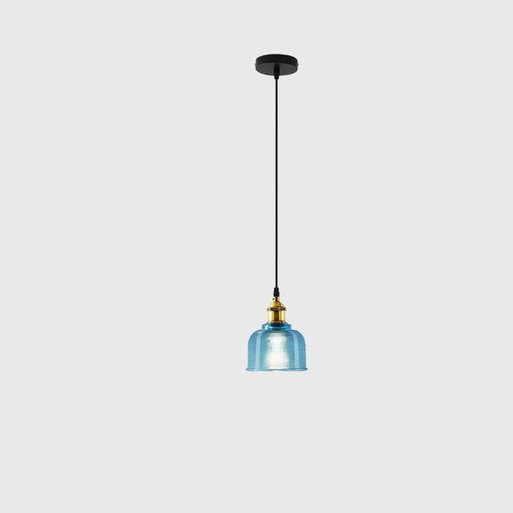 Suspension lumineuse à 1 ampoule en verre prismatique nordique contemporain pour salon 