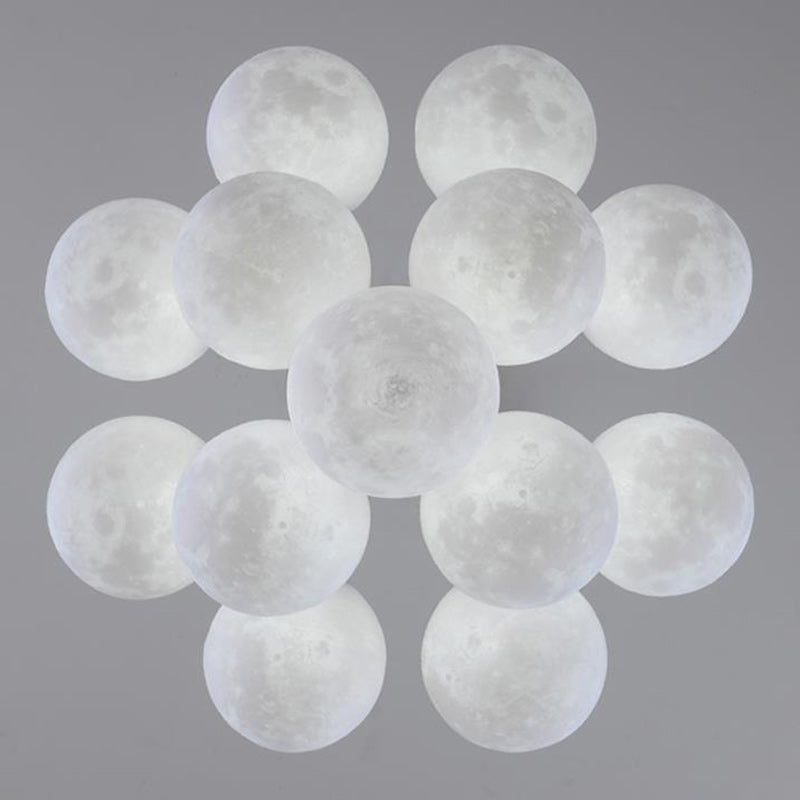Contemporary Nordic Adjustable Moon Bubble Iron PLA 5/13-Lights Chandelier For Dining Room