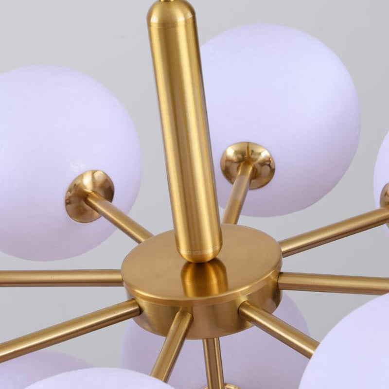 Contemporary Nordic Adjustable Moon Bubble Iron PLA 5/13-Lights Chandelier For Dining Room