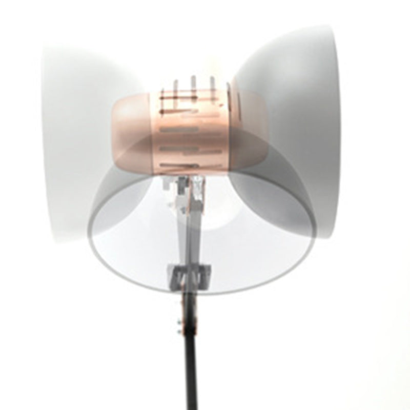 Lampe de table moderne minimaliste pliable et rotative avec tête de bol en fer à 1 lumière pour étude 