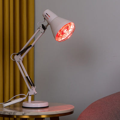Modern Minimalist Infrared Long Arm Iron 1-Light Table Lamp For Beside