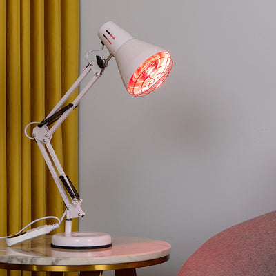 Modern Minimalist Infrared Long Arm Iron 1-Light Table Lamp For Beside