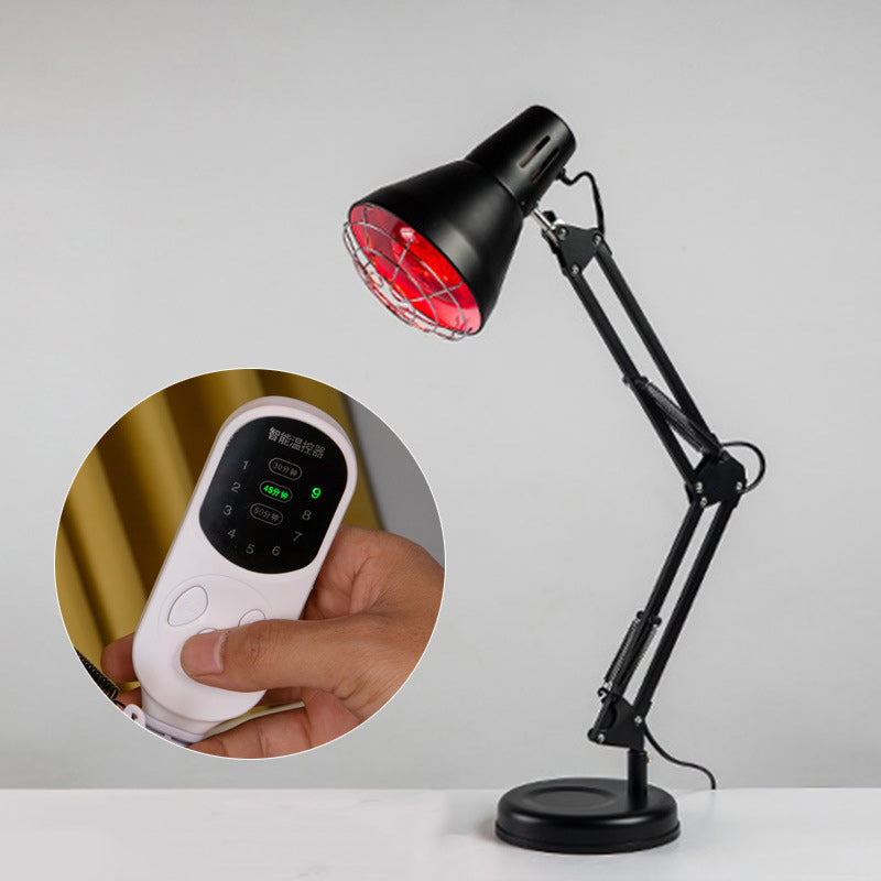 Modern Minimalist Infrared Long Arm Iron 1-Light Table Lamp For Beside