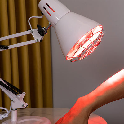 Modern Minimalist Infrared Long Arm Iron 1-Light Table Lamp For Beside
