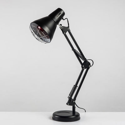 Modern Minimalist Infrared Long Arm Iron 1-Light Table Lamp For Beside