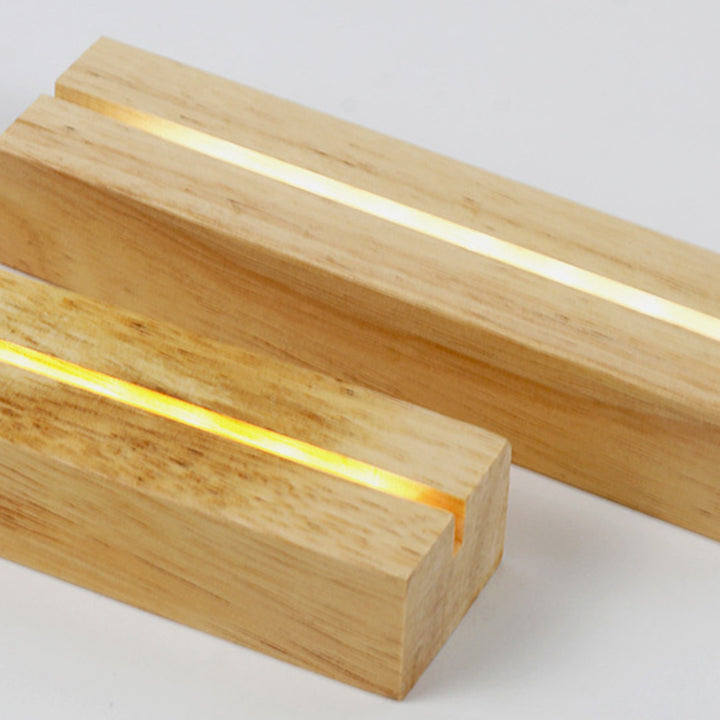 モダンミニマリスト水波ウッドアクリルUSB LEDテーブルランプ寝室用 