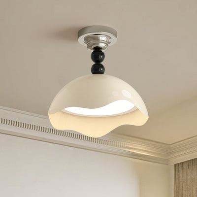 ضوء سقف LED نصف مثبت من الألومنيوم والحديد والأكريليك بتصميم قشرة البيض الشمالي المعاصر لغرفة النوم 