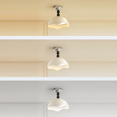 ضوء سقف LED نصف مثبت من الألومنيوم والحديد والأكريليك بتصميم قشرة البيض الشمالي المعاصر لغرفة النوم 