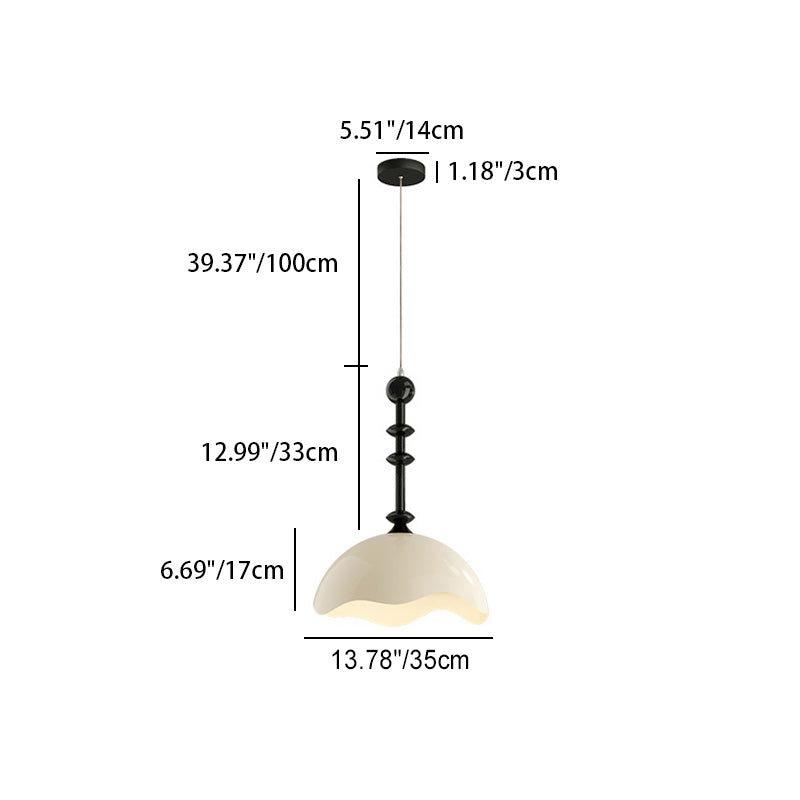 Lustre suspendu en aluminium, fer et acrylique LED Nordic Wave contemporain pour salon 