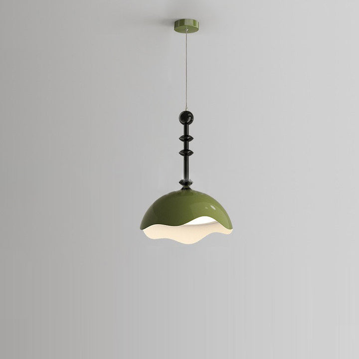 Lustre suspendu en aluminium, fer et acrylique LED Nordic Wave contemporain pour salon 