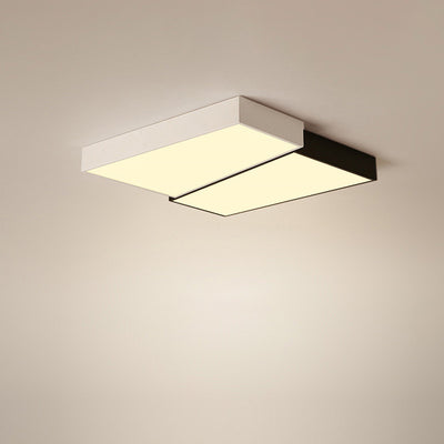 Plafonnier LED en acrylique à montage affleurant carré rond géométrique minimaliste moderne pour chambre 