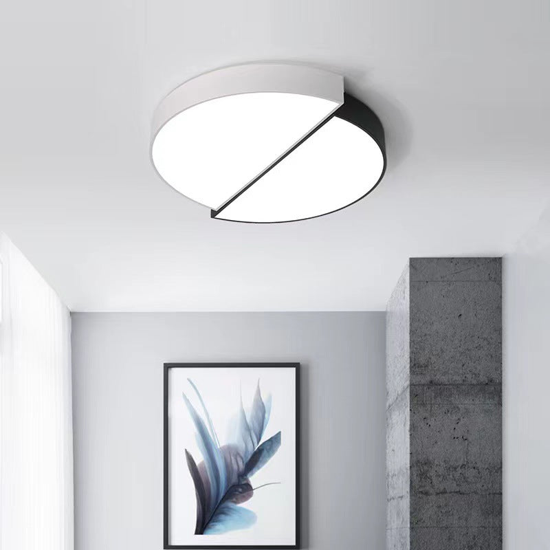 Plafonnier LED en acrylique à montage affleurant carré rond géométrique minimaliste moderne pour chambre 