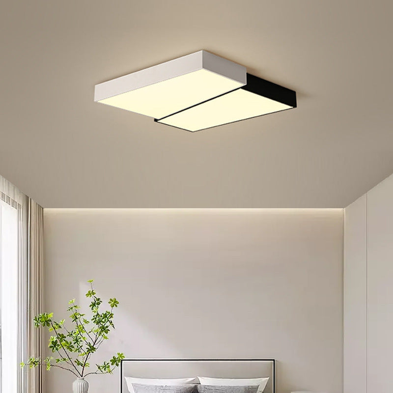 Plafonnier LED en acrylique à montage affleurant carré rond géométrique minimaliste moderne pour chambre 