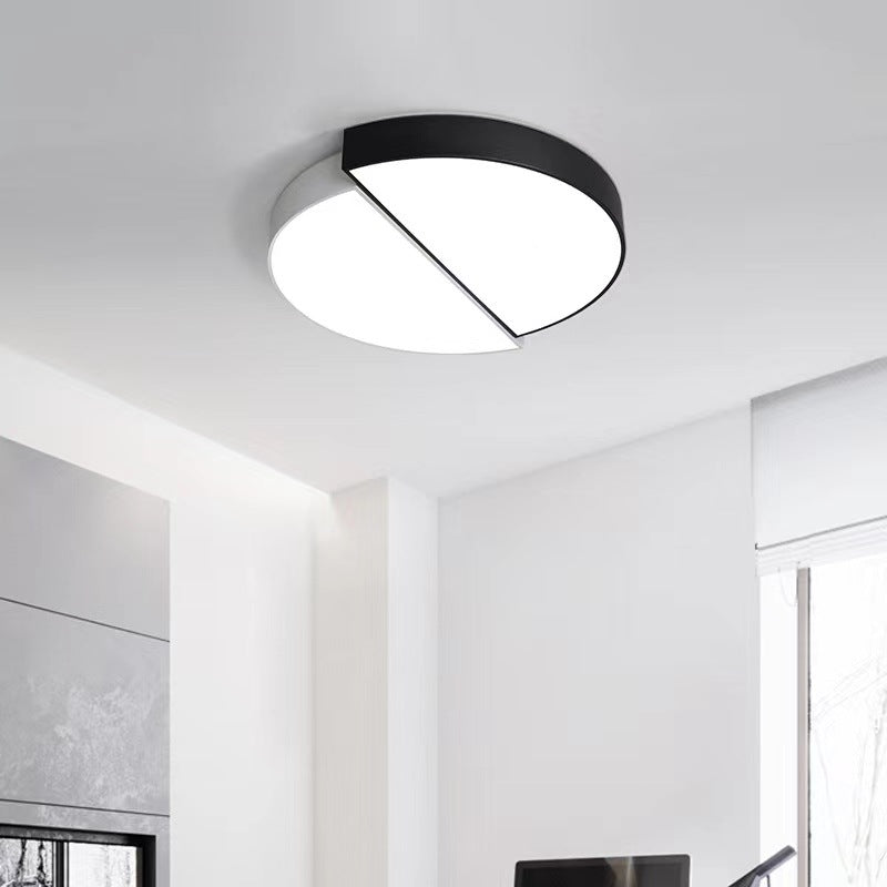 Plafonnier LED en acrylique à montage affleurant carré rond géométrique minimaliste moderne pour chambre 