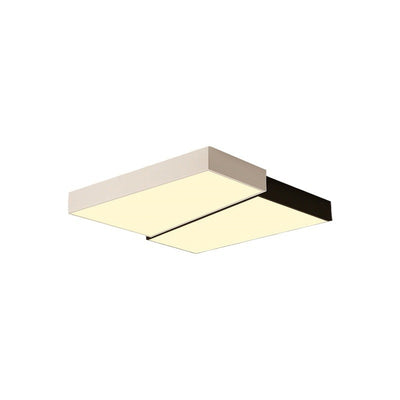 Plafonnier LED en acrylique à montage affleurant carré rond géométrique minimaliste moderne pour chambre 