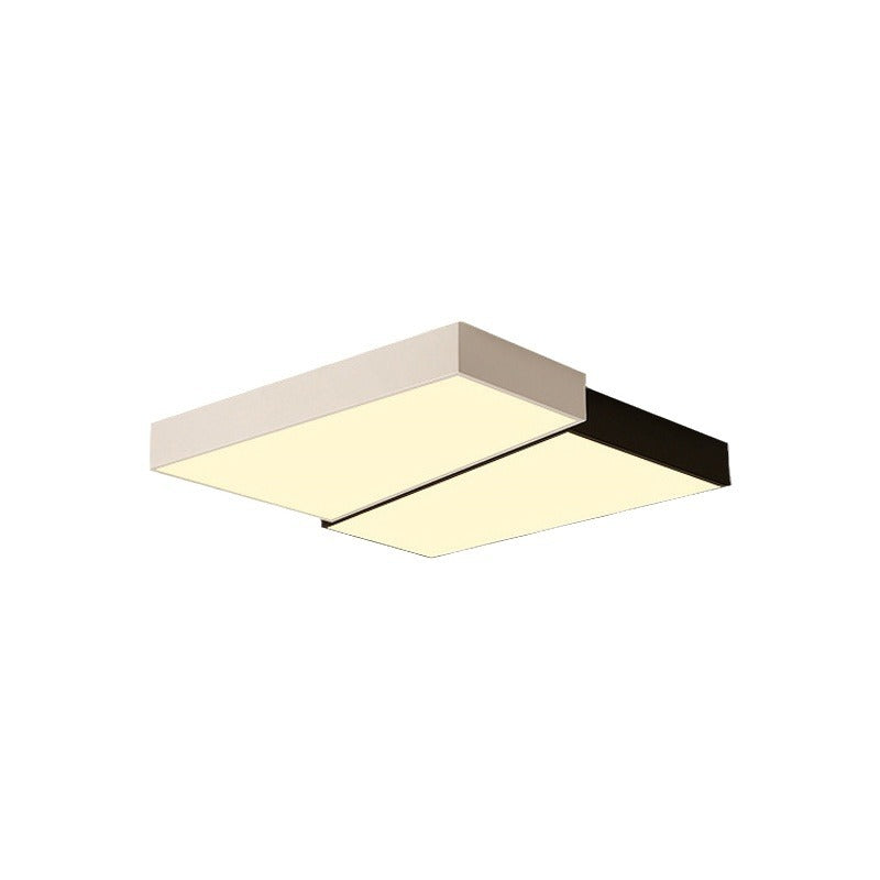 Plafonnier LED en acrylique à montage affleurant carré rond géométrique minimaliste moderne pour chambre 