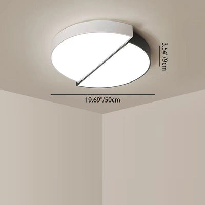 Plafonnier LED en acrylique à montage affleurant carré rond géométrique minimaliste moderne pour chambre 
