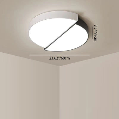 Plafonnier LED en acrylique à montage affleurant carré rond géométrique minimaliste moderne pour chambre 