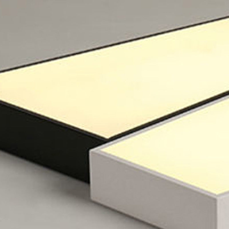 Plafonnier LED en acrylique à montage affleurant carré rond géométrique minimaliste moderne pour chambre 