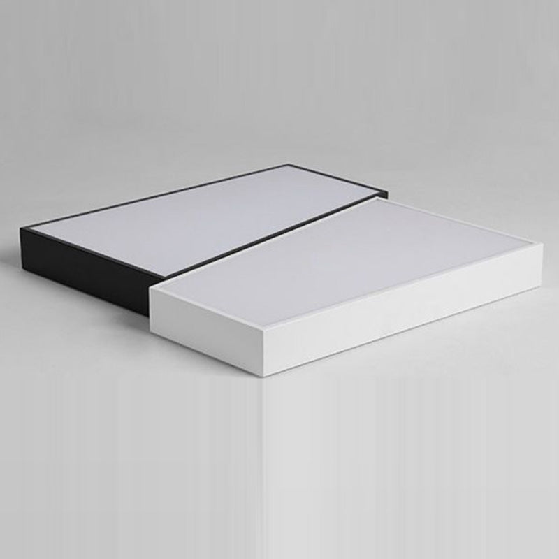 Plafonnier LED en acrylique à montage affleurant carré rond géométrique minimaliste moderne pour chambre 