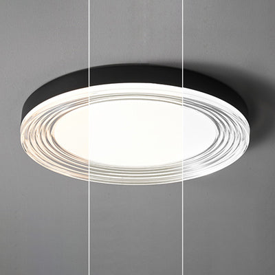 Plafonnier LED en aluminium acrylique à motif d'eau rond minimaliste moderne pour chambre à coucher 