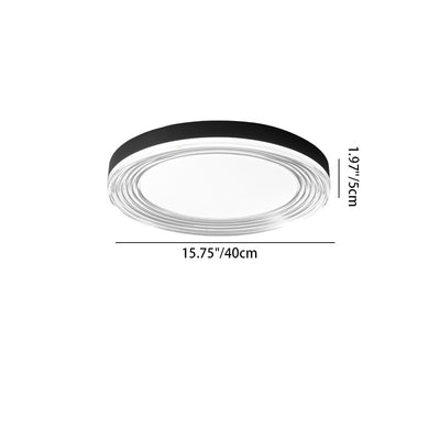 Plafonnier LED en aluminium acrylique à motif d'eau rond minimaliste moderne pour chambre à coucher 
