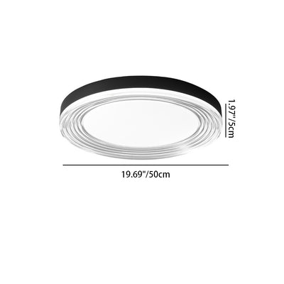 Plafonnier LED en aluminium acrylique à motif d'eau rond minimaliste moderne pour chambre à coucher 