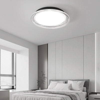 Plafonnier LED en aluminium acrylique à motif d'eau rond minimaliste moderne pour chambre à coucher 