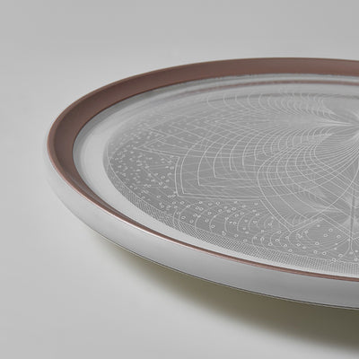 Plafonnier LED rond minimaliste moderne en aluminium et acrylique avec motif pissenlit pour salon 