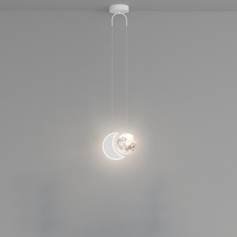 Lámpara de araña LED para niños con avión de acrílico creativo contemporáneo, nube, luna, para dormitorio 