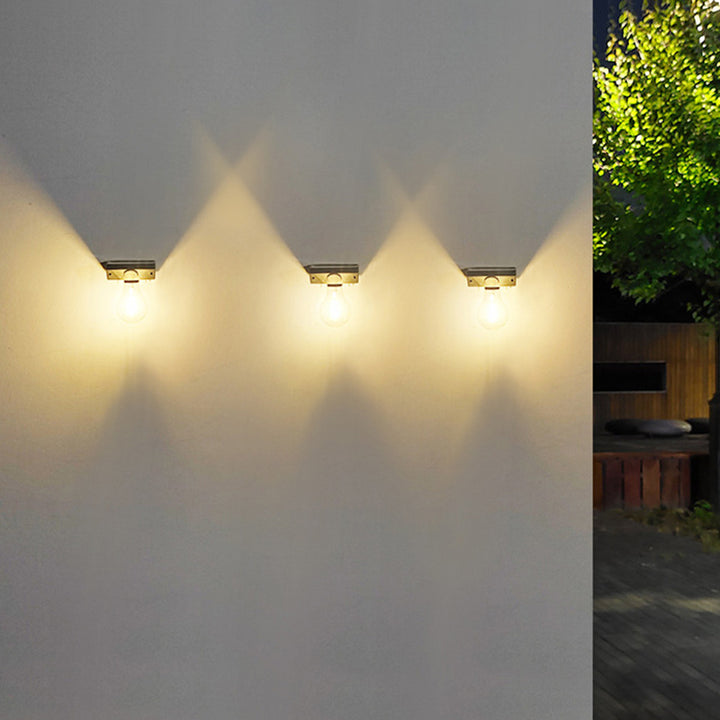 Applique Murale LED Moderne Minimaliste Étanche avec Capteur de Corps Humain en ABS et Ampoule en Tungstène Pour Extérieur 