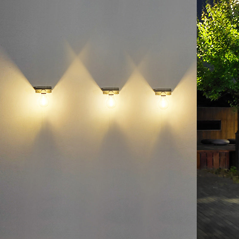Moderno Minimalista Impermeable Sensor de Cuerpo Humano Lámpara de Aplique de Pared LED con Bombilla de Tungsteno ABS para Exterior 