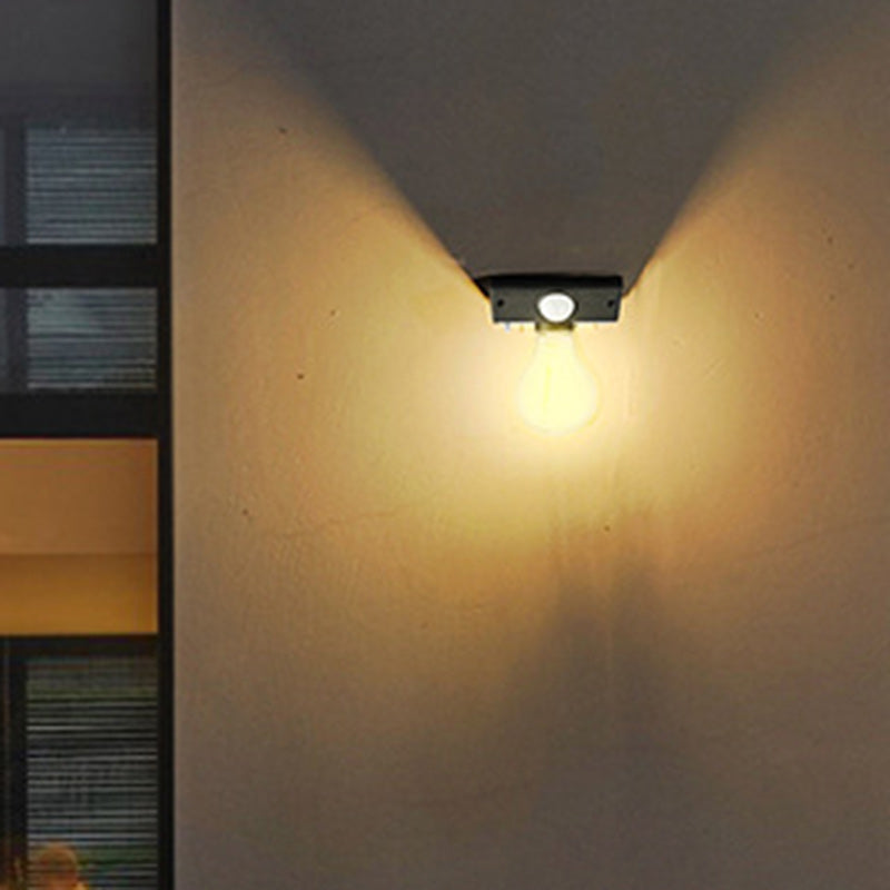 Applique Murale LED Moderne Minimaliste Étanche avec Capteur de Corps Humain en ABS et Ampoule en Tungstène Pour Extérieur 