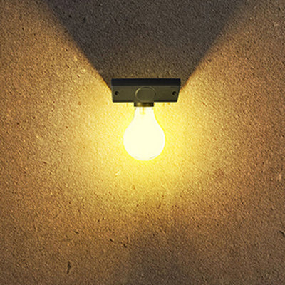 Moderno Minimalista Impermeable Sensor de Cuerpo Humano Lámpara de Aplique de Pared LED con Bombilla de Tungsteno ABS para Exterior 