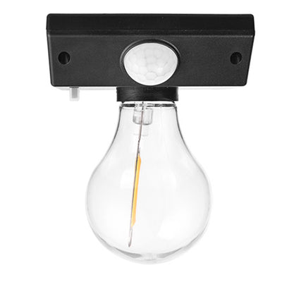 Moderno Minimalista Impermeable Sensor de Cuerpo Humano Lámpara de Aplique de Pared LED con Bombilla de Tungsteno ABS para Exterior 
