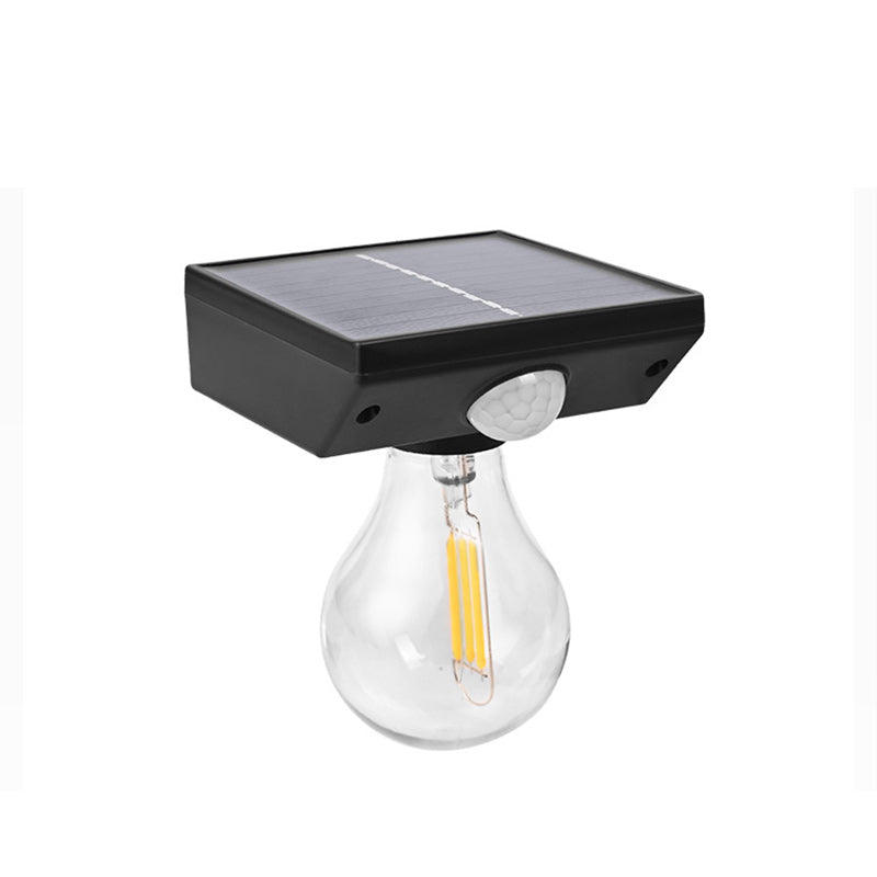 Moderno Minimalista Impermeable Sensor de Cuerpo Humano Lámpara de Aplique de Pared LED con Bombilla de Tungsteno ABS para Exterior 