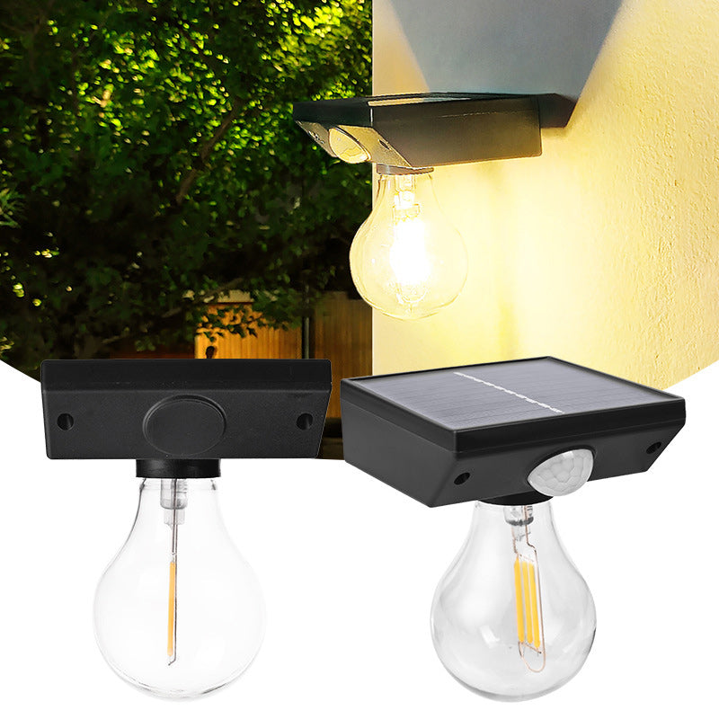 Moderno Minimalista Impermeable Sensor de Cuerpo Humano Lámpara de Aplique de Pared LED con Bombilla de Tungsteno ABS para Exterior 