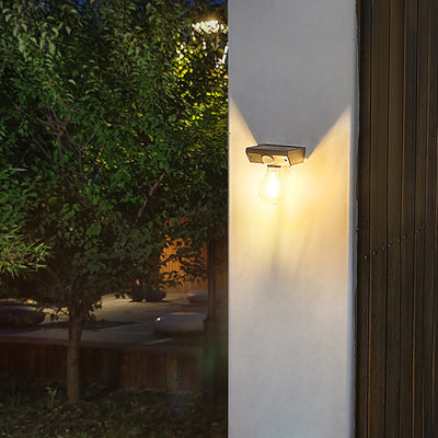 Moderno Minimalista Impermeable Sensor de Cuerpo Humano Lámpara de Aplique de Pared LED con Bombilla de Tungsteno ABS para Exterior 