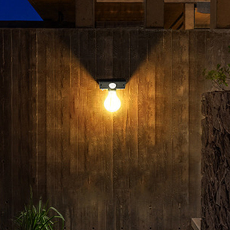 Moderno Minimalista Impermeable Sensor de Cuerpo Humano Lámpara de Aplique de Pared LED con Bombilla de Tungsteno ABS para Exterior 