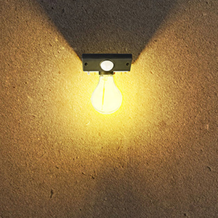 Applique Murale LED Moderne Minimaliste Étanche avec Capteur de Corps Humain en ABS et Ampoule en Tungstène Pour Extérieur 