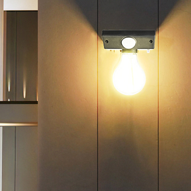 Moderno Minimalista Impermeable Sensor de Cuerpo Humano Lámpara de Aplique de Pared LED con Bombilla de Tungsteno ABS para Exterior 